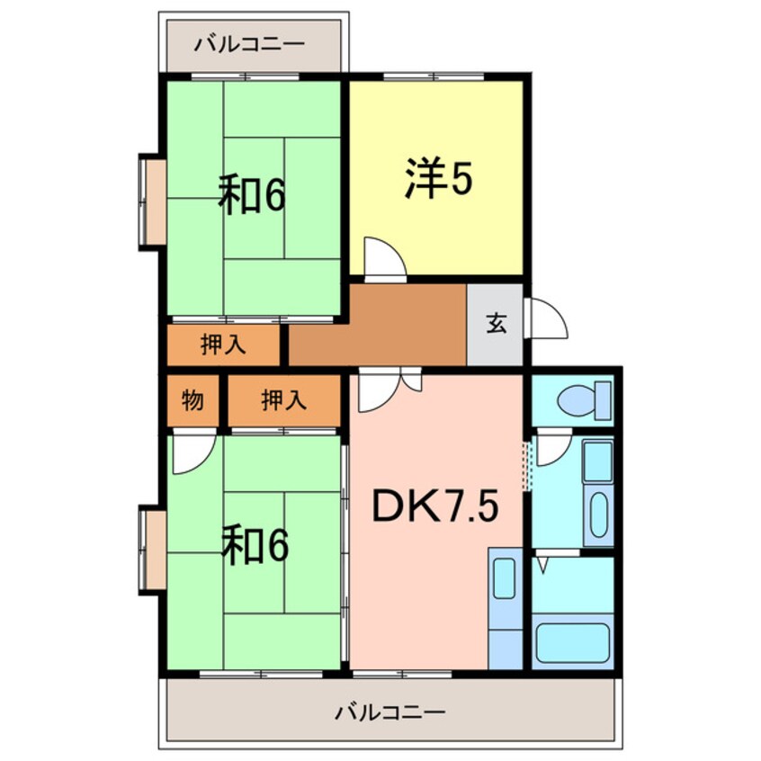 間取図 パラシオン平成