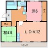 コーポ西栄 2LDKの間取り