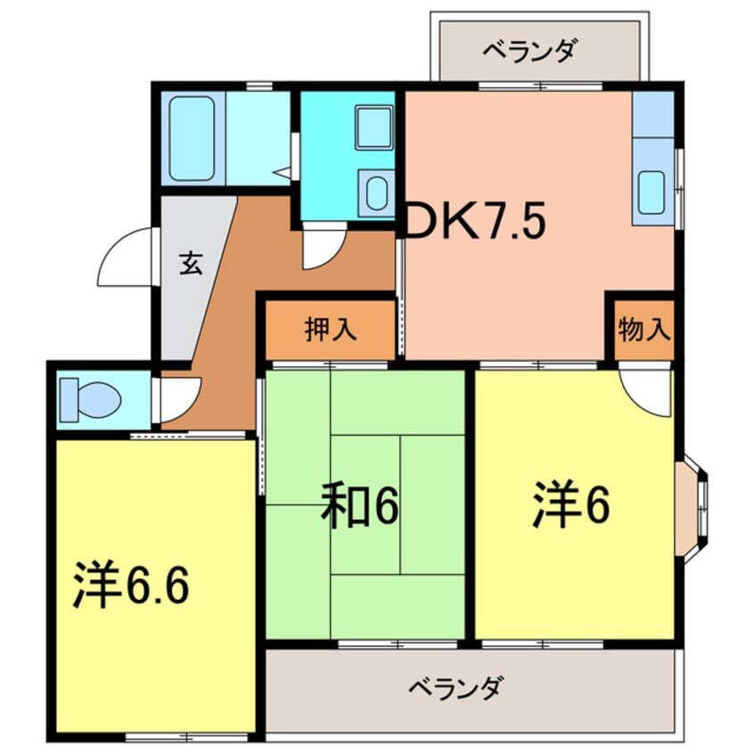 間取図 ヴェルドミール江坂B棟