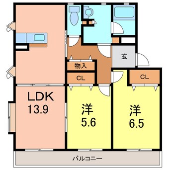 間取図 プレイン横山C