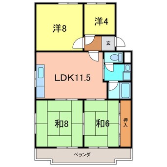 間取図 マンション鈴木Ｂ棟