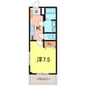ハイツ田戸Ⅱ 1Kの間取り