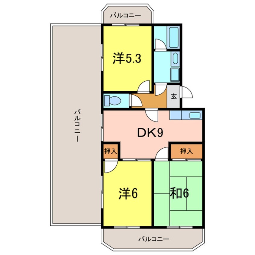 間取図 アネックス弁天