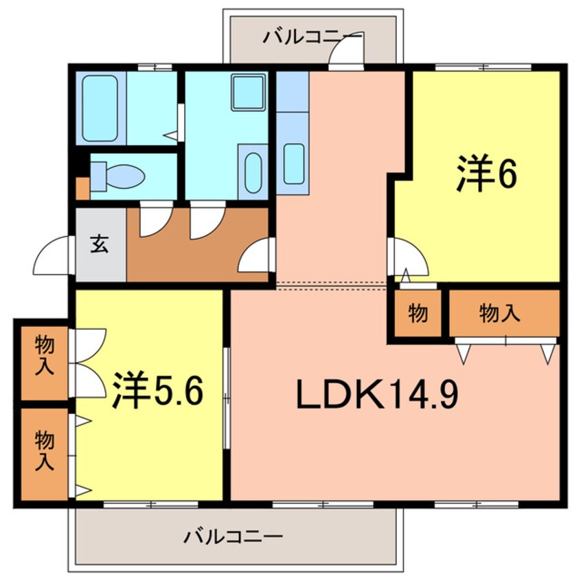 間取図 パークヒルズ堀内