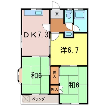 間取図 コーポドリームＣ