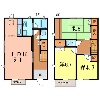 間取図 カルティエ　エクレーレＡ