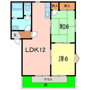 間取図 コートビレッジ高須Ｂ