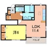 メゾン伏見 1LDKの間取り