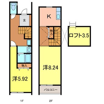 間取図 ルナ　セードル