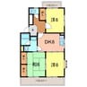 ＧＲＥＥＮ　ＨＯＵＳＥ　ＴＳＵＲＵＴＡ 3DKの間取り