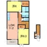 Sunny　Yamami 2LDKの間取り