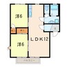 ジュネスシャトーA 2LDKの間取り