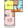 メゾンＭＩＮＡＭＩ　Ⅱ 1LDKの間取り