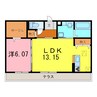 メゾンＭＩＮＡＭＩ　Ⅱ 1LDKの間取り