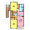 ネオ・ハーモニーＳ1 2LDKの間取り