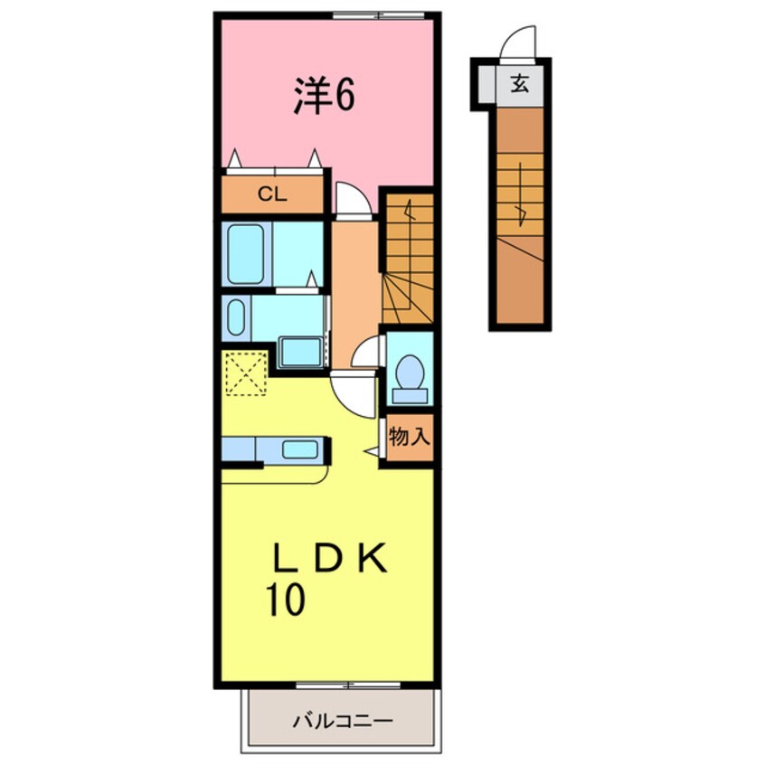 間取図 ヴィラ神明　Ｂ