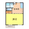 池端レジデンス 1DKの間取り