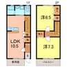 ネフェル新栄 2LDKの間取り
