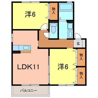 間取図 ハイム八橋