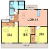 グリーンパーク西端 3LDKの間取り