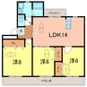 グリーンパーク西端 3LDKの間取り