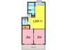 マンション麻美 2LDKの間取り
