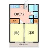 コスモス 2DKの間取り