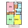 サープラス　ワイズハウス 2DKの間取り