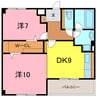サンコートＡｎ 2DKの間取り