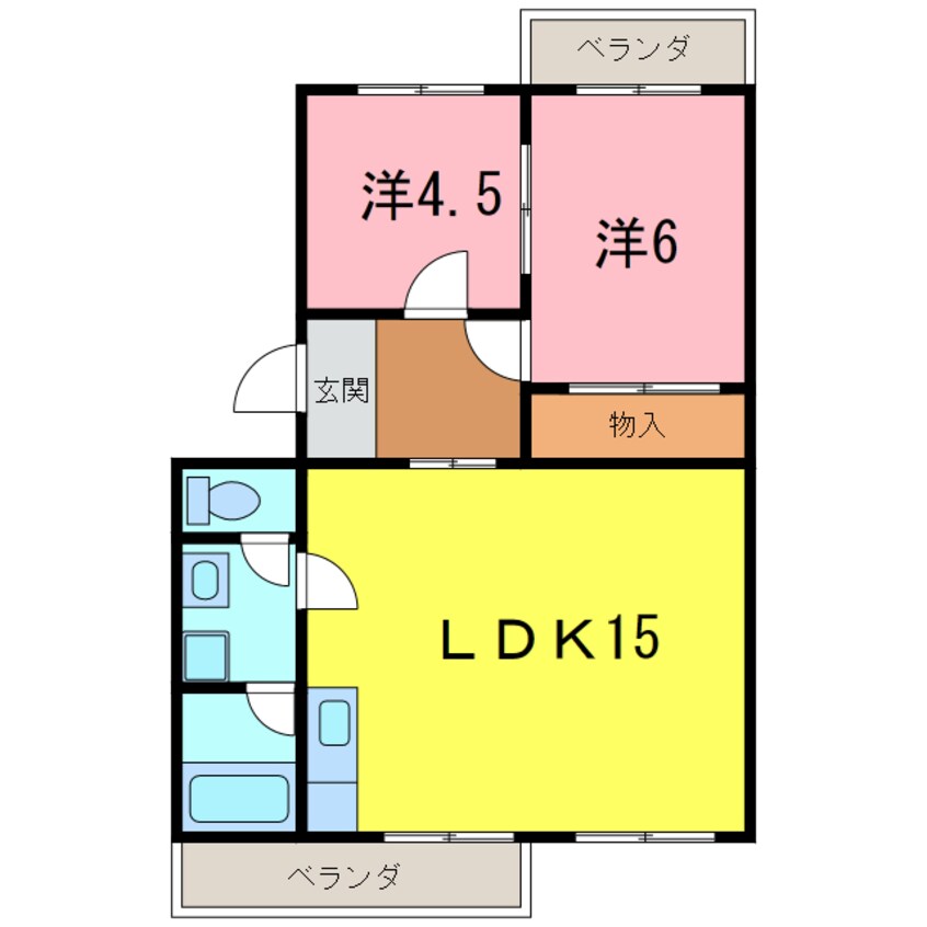 間取図 メゾン中の切