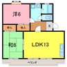 エタニティマンション大脇 2LDKの間取り