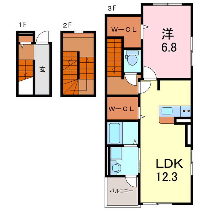 間取図 名鉄三河線/碧南中央駅 徒歩5分 3階 築4年