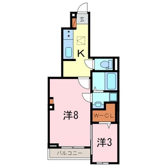 間取図 サン　ステイブル二本木B