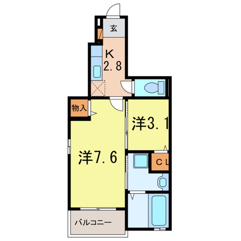 間取図 ツバキハイツ