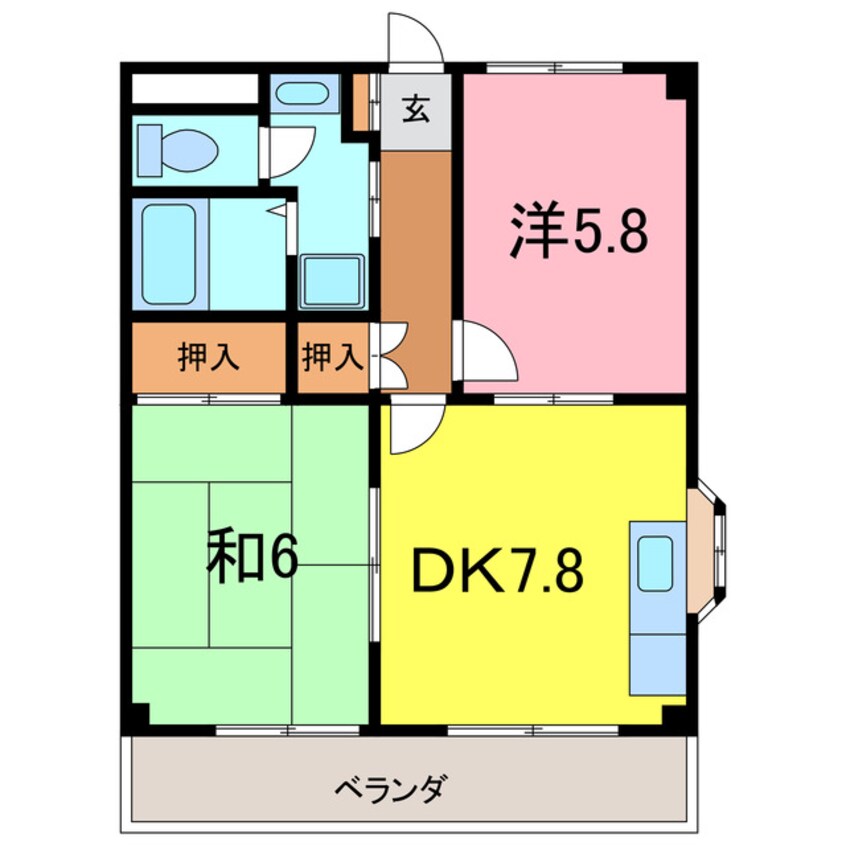間取図 ツインハイツＡ