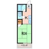 ドリームハイツ東刈谷 1Kの間取り