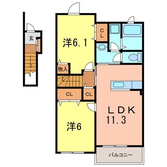 間取図 ハピネス池田B