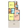 ピースタウン　ガル 2LDKの間取り