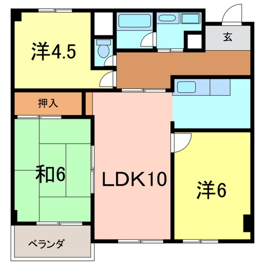 間取図 ライフハイツ刈谷