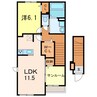 メゾン　ド　エスポワール 1LDKの間取り