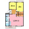 パストラル板倉A 2LDKの間取り