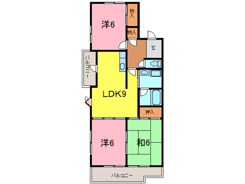 間取図 ハピネス末広