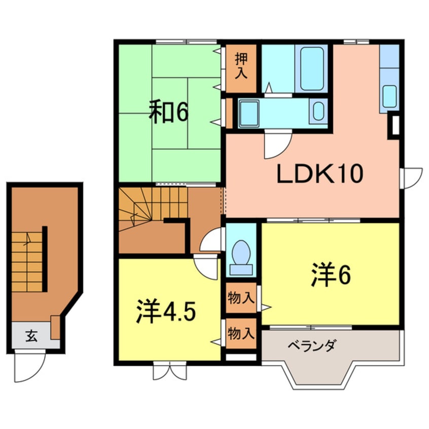 間取図 ファミールアサヒⅡ