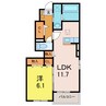 SUNLIT KEI 1LDKの間取り