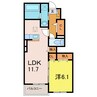 SUNLIT KEI 1LDKの間取り