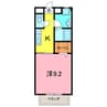 サンモールＫＯＵＭＵＲＡ 1Kの間取り