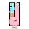 サンライズA 1Rの間取り