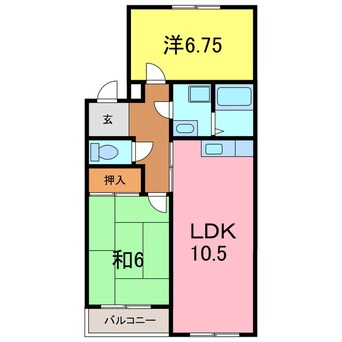 間取図 パークサイド今岡Ｂ棟