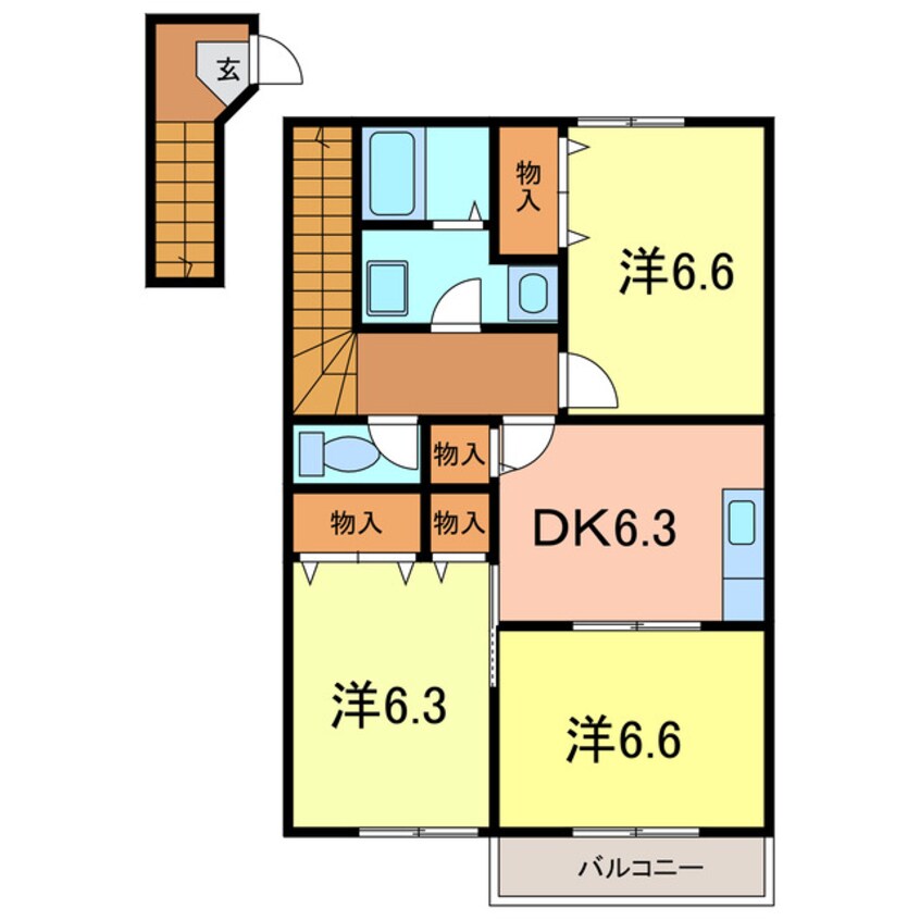 間取図 レジデンスマルヨＡ