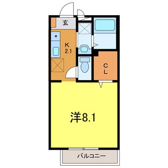 間取図 東海道本線/安城駅 徒歩17分 1階 築21年